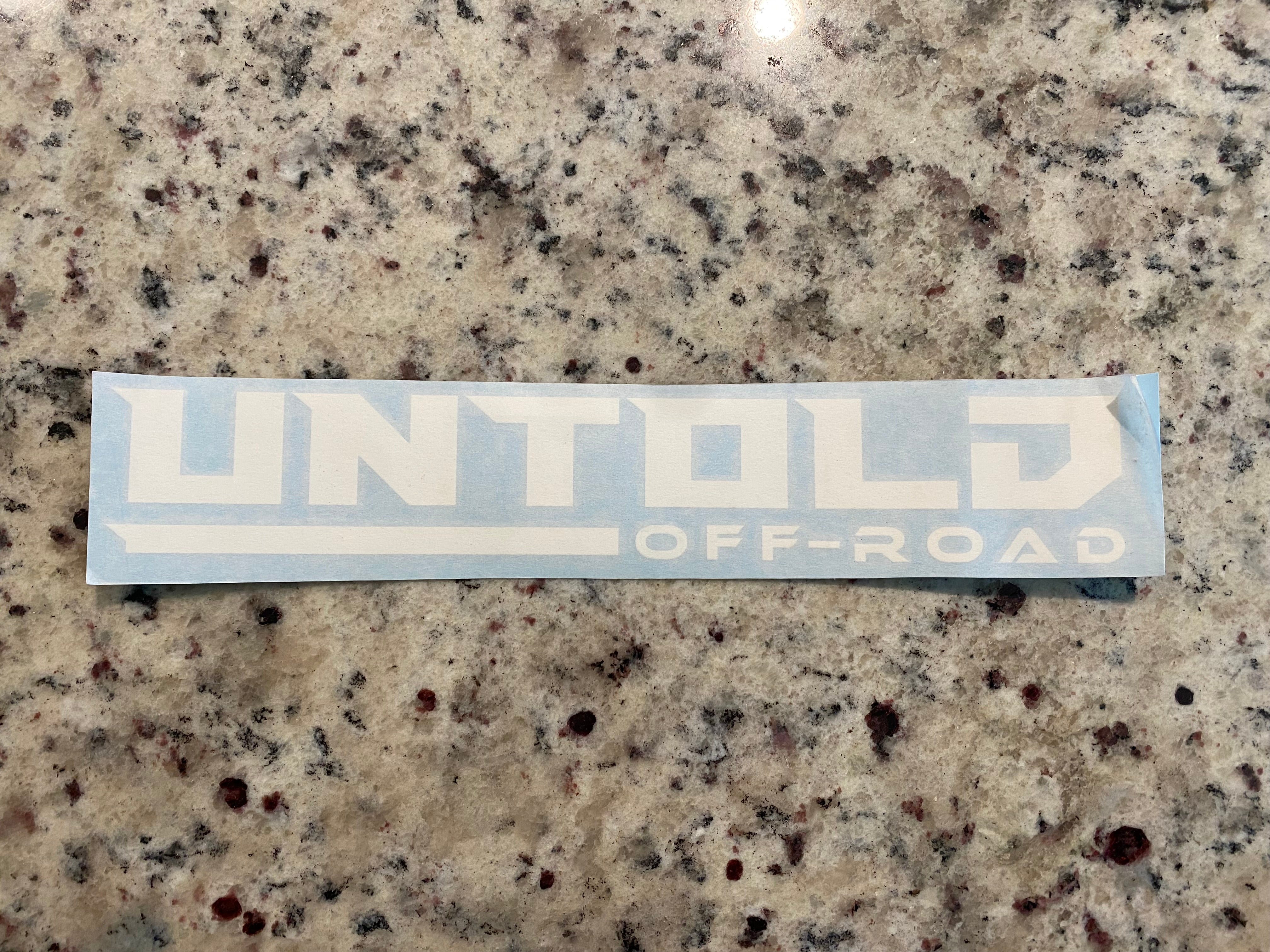 Untold Off-Road Vinyl Decal 10.5x2